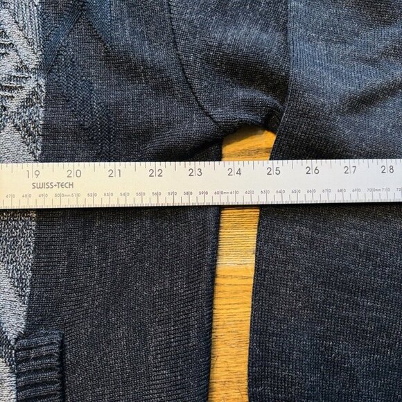 Vintage Arnold Palmer Cardigan Sweater Full Zip Mens L 42-44 Black Grey 15% Wool - Picture 6 of 13